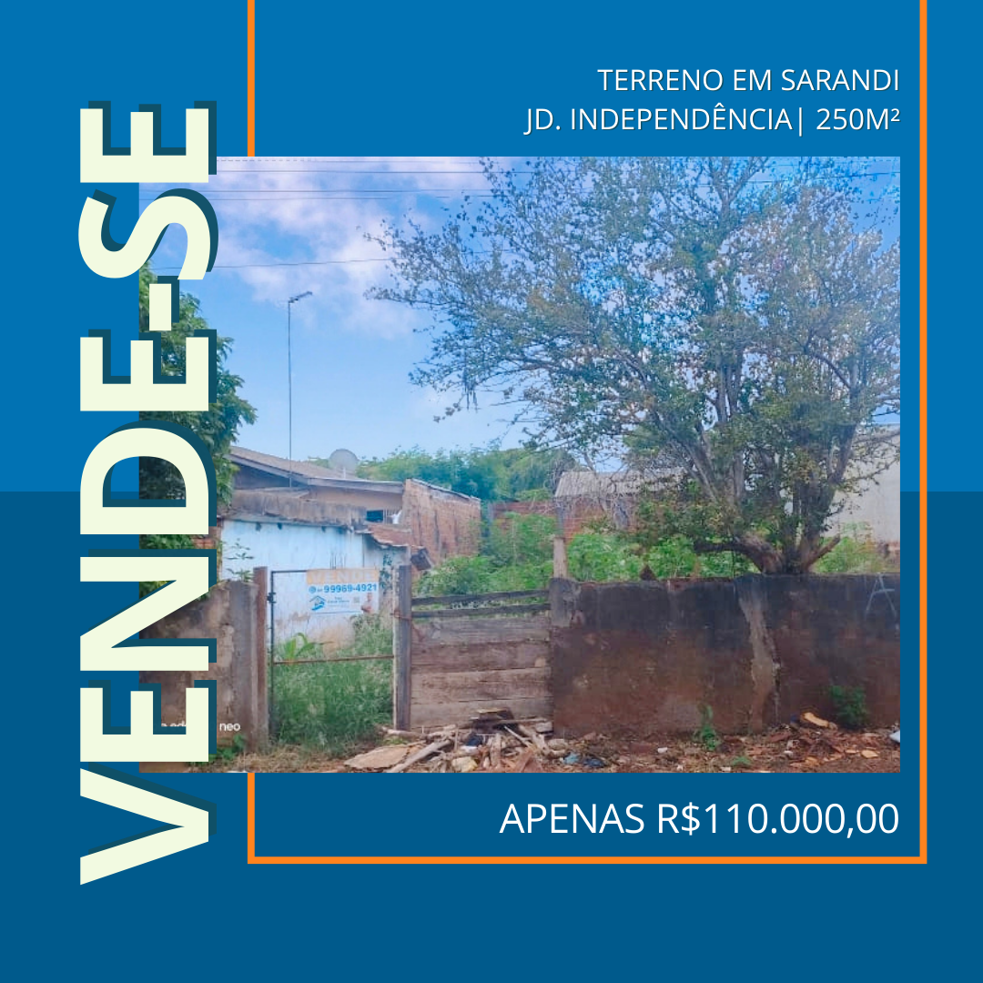 Terreno no Jd. Independência📍